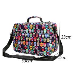 Bags Colourful Flower Pattern 360 Slot 3 Layer Zipper Portable Shoulder Strap Polyester Pencil Case Holder Large Capacity Art Supply