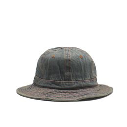 Denim Vintage Outdoor Collapsible Dome Fisherman'S Hat Spring Autumn Sun Protection Basin Cap Women Hat