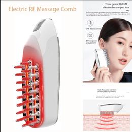 LED Head Massage Daily Comb Scalp Massager EMS Microcurrent NECK Massage Hair Health Scalp Therapy RF Hair Care Meridian Electric Massage Comb RF Facial Massage