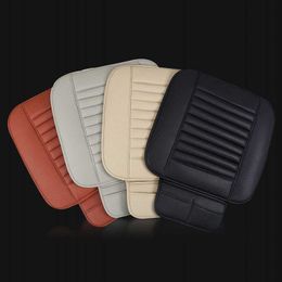 Cushions Universal Breathable PU Leather Pad For Auto Chair Cushion Car Front Seat Cover Four Seasons Anti Slip Mat AA230525