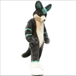 High Quality Adult size Furry Husky Mascot Costume Carnival performance apparel Custom fancy costume