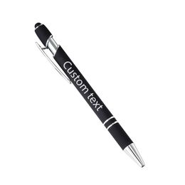 Pens 100pcs Custom Metal Capacitive Touch Ballpoint Pen Handwriting Touch Screen Pen Custom Business Gift Pen Student Learning