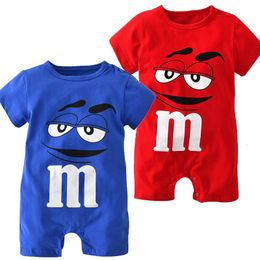 Rompers Summer Clothes Baby Boy Girl born Clothing Cartoon Printing Short Sleeved Jumpsuit Romper Conjoined 230628