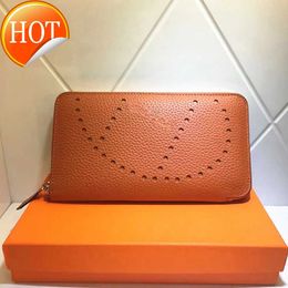 Brand Designer Change Purse Card pack Handbag 2023 New Star Leather Wallet with Lychee Pattern Zipper Classic for Men and Women Large-capacity Clutch bag Factory Sale