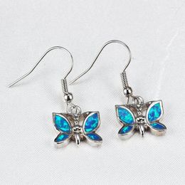 Dangle Earrings Blue Opal Butterfly Wholesale High Quality Fashion For Women Party Accessories Summer Beach Jewellery ER323