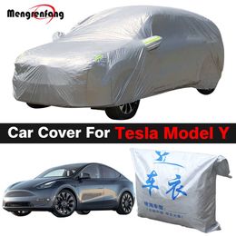 Covers Full Car For Tesla Model Y AntiUV Rain Snow Wind Protect Outdoor SUV Cover DustproofHKD230628