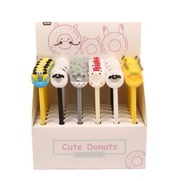 Pens 36 pcs/lot Cartoon Animal Dounts Gel Pen Cute 0.5 mm Signature Pens School Office writing Supplies Promotional Gift