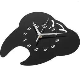 Wall Clocks Tooth Shaped Clock Digital Mute Bedroom Acrylic Decorative Unique For Home Office Convenient