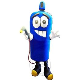 Nuovo costume blu adulto della mascotte della bottiglia di gas Costume operato su ordinazione Vestito operato da tema del fumetto