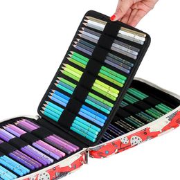 Bags 150 Holes Large Capacity Pencil Case Creative Animal Cartoon Multifunctional Pen Bag Box for Colored Drawing Pens Art Supplies