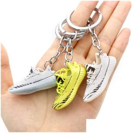 Keychains Lanyards Fashion 20 Styles Esign Shoes Keychain Basketball Shoe 3D Model Personality Creative Gift Trend Bag Pendant Dro Dhenl