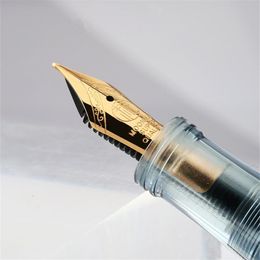Pens Majohn C3 Transparent LargeCapacity Fountain Pen Eyedropper Filling Pen With A Converter EF/F Iraurita Nib Ink Pen Gift Set