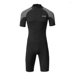 Women's Swimwear 2023 Shorty Wetsuit Men And Women Neoprene Short Sleeves Wet Suits Back Zip 1.5mm Surf Suit Keep Warm In Cold Water
