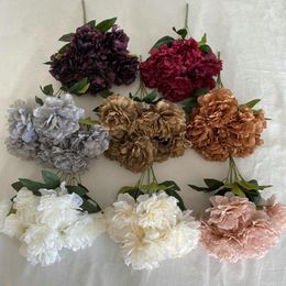 Decorative Flowers Artificial Silk Fake Simulation Peony Wedding Pography Props Home Living Room Garden Desktop Flower Arrangement Decor