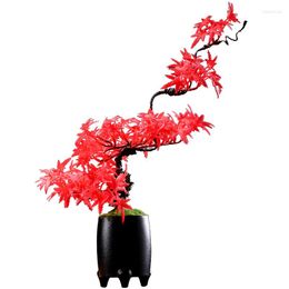 Vases Chinese Style Artificial Greeting Pine Bonsai Model Room Living Entrance Restaurant Light Luxury Vase Potted Creative