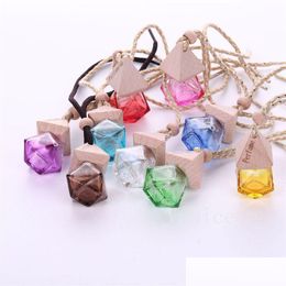 Perfume Bottles Diamond Car Per Pendant Empty-Bottle Air Freshener Fragrance Diffuser Emptys Glass-Bottle Portable Ornament Drop Del Dhnb5