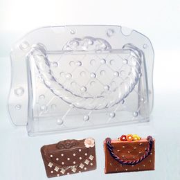 Baking Moulds DIY Plastic Chocolate Mould 3D Handmade Cake Lady Bag Chocolate Mold Polycarbonate Bag Fondant Candy Cake Decorating Tools Molds 230627