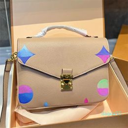 Fashion Messenger Bag Handbags Colored Letters Women Shoulder Bags Square Flap Crossbody Purse Metal Hardware Hasp Cell Phone