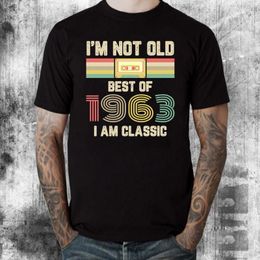 Men's T Shirts Vintage I'm Not Old I Am Classic Of 1963 Shirt Men Women Retro In 1972 T-Shirt Premium Cotton Birthday Gift TeeShirt