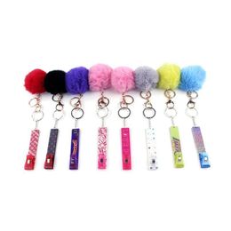 Keychains Lanyards 19 Colors Fashion Credit Card Pler Pompom Acrylic Debit Bank C Ard Grabber Long Nail Atm Keychain Cards Clip Na Dhbhw