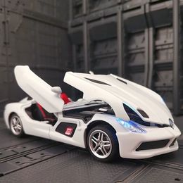 Diecast Model car 1 32 SLR Roadster Alloy Sports Car Model Diecast Metal Toy Vehicles Car Model Simulation Sound Light Collection Kids Gifts 230627