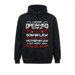 Men's Hoodies Mens Funny Son In Law Of A Freaking Awesome Mother Hoodie Classic Fall Sweatshirts For Women Slim Fit Hoods