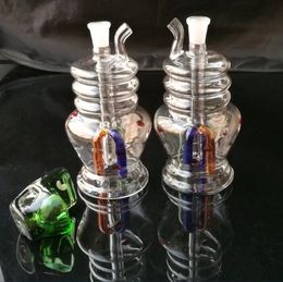 Glass Smoking Pipes Manufacture Hand-blown hookah Bongs Colorful Dot Spiral Four Claw Pot