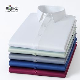 Men's Dress Shirts Men's Long-Sleeved Shirt Stretch Autumn Non-Ironing Business Casual Shirt 230628