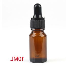High Quality Thick 10ml Glass Amber Bottles 1/3OZ Brown Dropper Bottles for Essence Eliquid with 2019 Best Price Xodfc