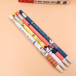 Pencils 40 pcs/lot 2.0mm Cartoon Cat Dog Mechanical Pencil Creative Automatic Pen stationery gift School Office writing Supplies