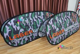 Outdoor Different Shape Sports Pop Up Banners and Flags High Quality Custom Logo Printing Pop Up A Frame Banner Stand