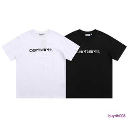 Fashion Men's and Women's T-shirt Tooling Brand Carhart New American Street Spring/summer Classic Series Letter Embroidery Trend Ins Couple Short Sleeve Wllf Wllf