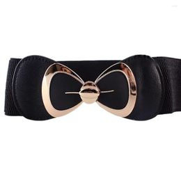 Belts Womens Belt Elastic Stretch Cinch Waistband Lady Cummerbunds Plus Size Girls Big Bow Waist Seal Wide Women