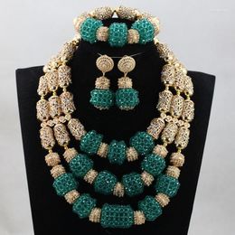 Necklace Earrings Set Luxury Black And Gold Crystal Statement Dubai Bridal Costume Women Jewellery Accessory WE092