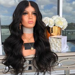 Black Body Wave Lace Front Wigs for Women Girls Heat Resistant Natural Hairline Wig Daily Use Wig