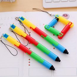 Pens 20 Pcs Removable Cartoon Ballpoint Pen Creative Foldable Ball Pens Japanese Stationery Students Office Supplies Wholesale