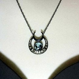 Pendant Necklaces Gothic Crescent Charm Necklace Night For Women Girls Fashion Witch Jewellery Accessories Gift Mystery Moon Choker