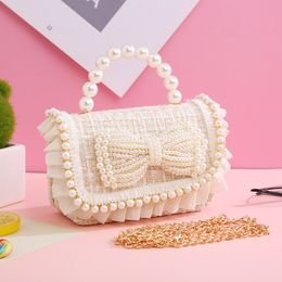 Handbags Girls Princess Crossbody Bag Cute Kids Lace Coin Wallet Pouch Kawaii Baby Bowknot Clutch Purse Gift 230628