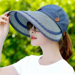 Summer New Outdoor Travel Sun Hat Sun-Proof and Breathable Cool Korean Style Fashion Sun Hat Women's Hat Wholesale