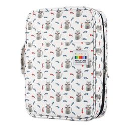 Bags 166 220 Holes Cat School Pencil Case Kawaii Watercolour Painting Pen Document Bag Large Sketch Pen Bag Box Pouch Kids Stationery