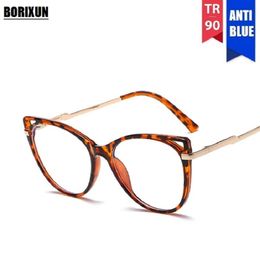 Eyeglass Frame Sexy Leopard Cat Eye Glasses Women Anti Blue Light Eyeglasses Computer Eyewear Optical Myopia Spectacle Unisex 230628