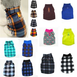 Dog Apparel Warm Fleece Pet Dog Clothes Cute Plaid Printed Pet Coat Puppy Dogs Shirt Jacket French Bulldog Pullover Camouflage Dog Clothing 230627