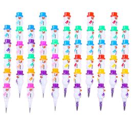 Pencils Pencils Student Removable Christmas Stackable Writing Pen Snowman Supplies Stationery School Kids Stacking Bulk Birthdaystudents
