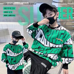 T shirts Boys Loose Pullover Hoodie Clothes for Teens Fashion Sweatshirt Hoodies Casual StreetwearHarajuku Cool 6 8 10 12 14 years 230627