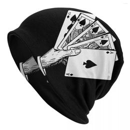 Berets Royal Flush Vintage Illustration Adult Men's Women's Knit Hat Keep Warm Winter Funny Knitted