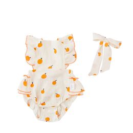 Happy Flute Cotton Baby Clothes Dresses And Hair Accessories For Baby Girls
