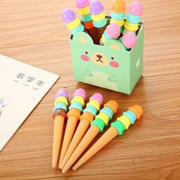 Pens 20 Pcs Cartoon Ice Cream Gel Pen Wholesale Creative Stationery Gel Pens Cute Student Office School Writing Tools