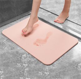 Fast Drying Diatomite Earth Bath Mat 40*60cm Super Absorbent Carpet Bathroom Rug Non-Slip Bath Mats Rug Bathroom Mat Set Durable JL1343