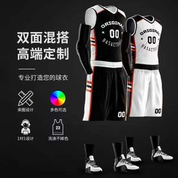Double Sided Wear Basketball Uniform Full Body Digital Printing Sports Game Double Sided Team Uniform Student Jersey Customization