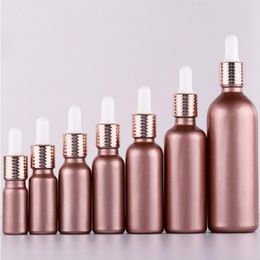 Pink Essential Oil Bottles E Liquid Glass Pipette Dropper Bottle with Black White Silver Gold Cap Lsinx